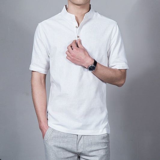 Hikari - Elegant Hemp Polo Shirt