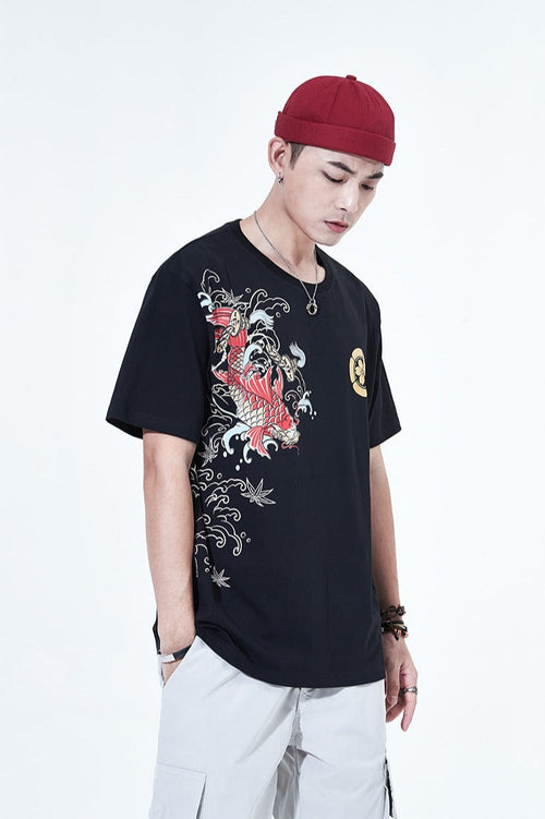 Koi - Oversized Embroidered T-Shirt