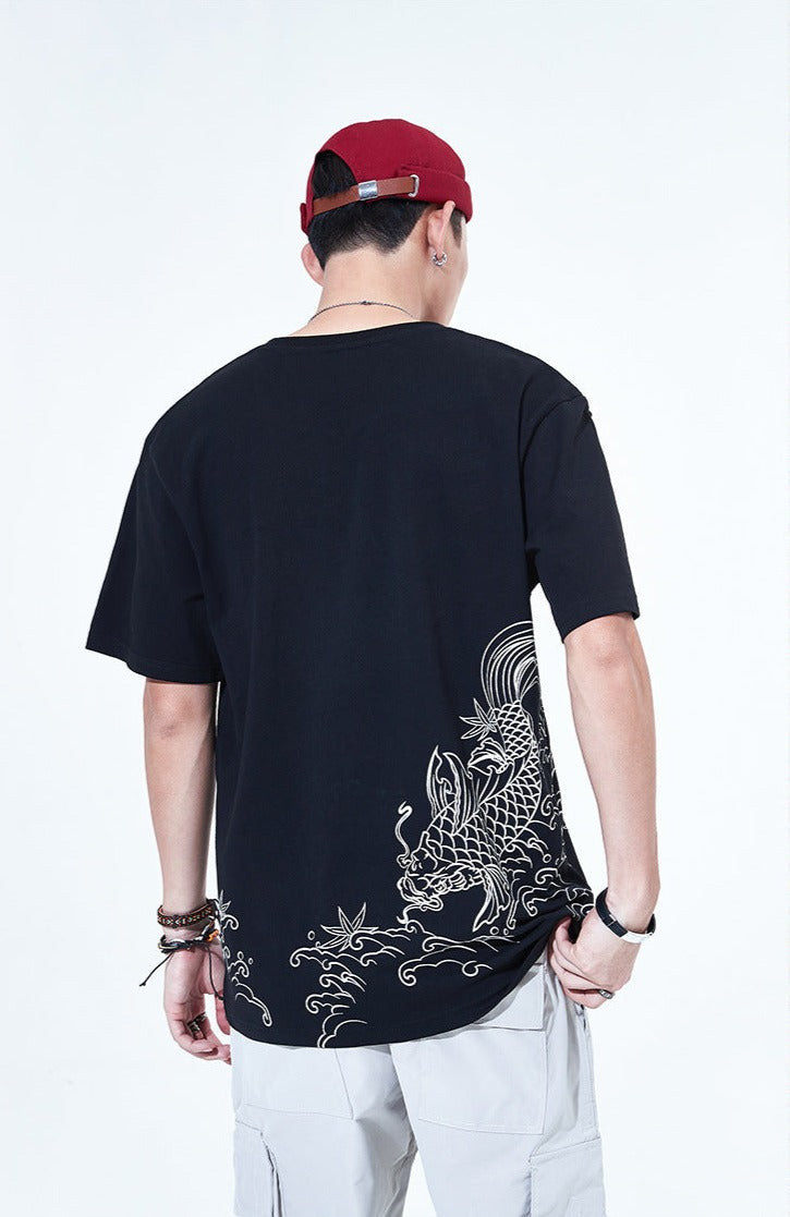 Koi - Oversized Embroidered T-Shirt