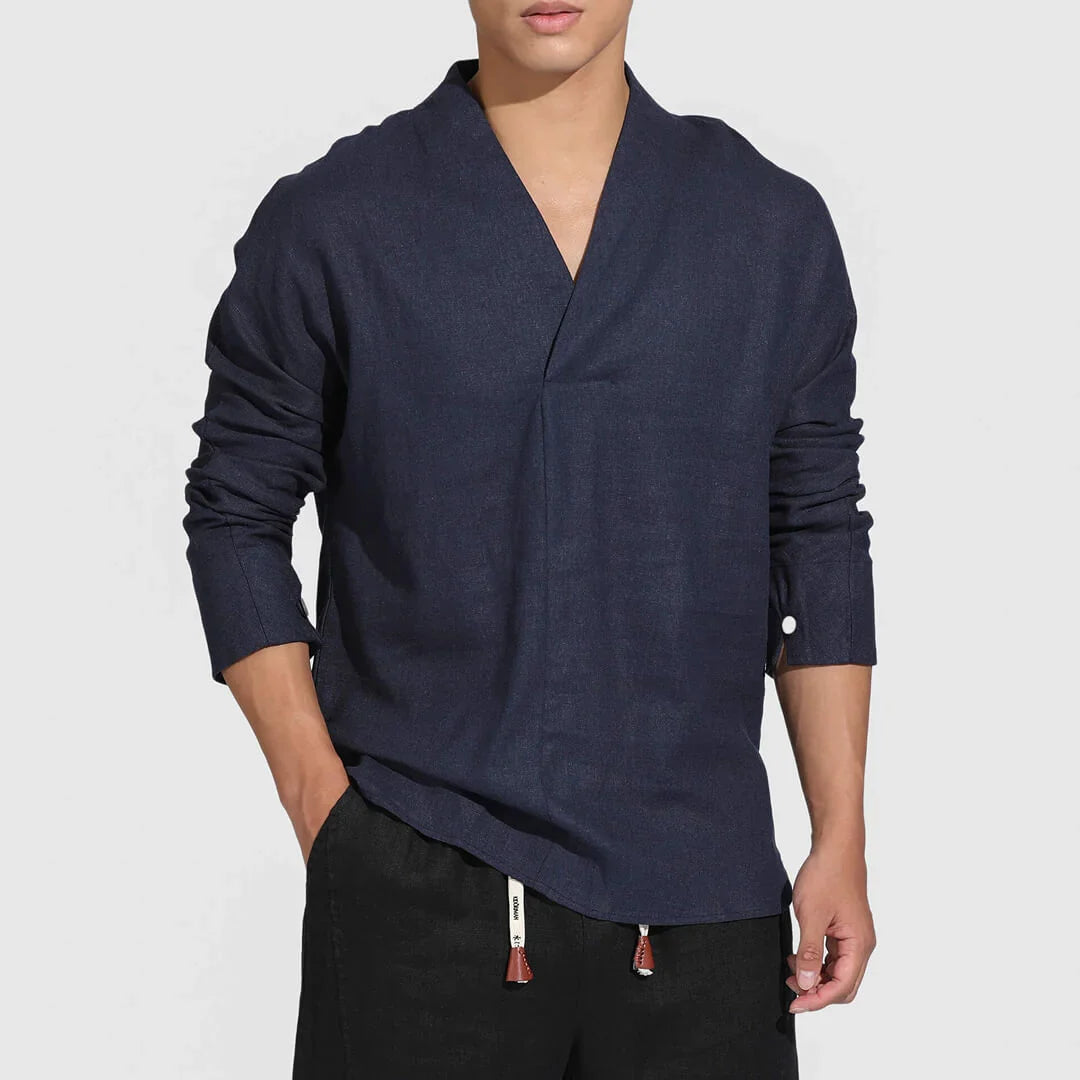 Jun - Long-Sleeved Linen Shirt