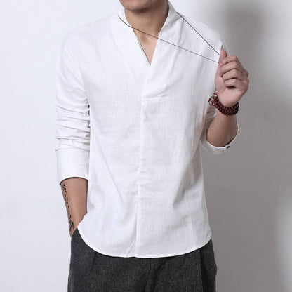 Jun - Long-Sleeved Linen Shirt