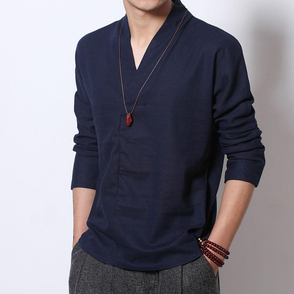 Jun - Long-Sleeved Linen Shirt