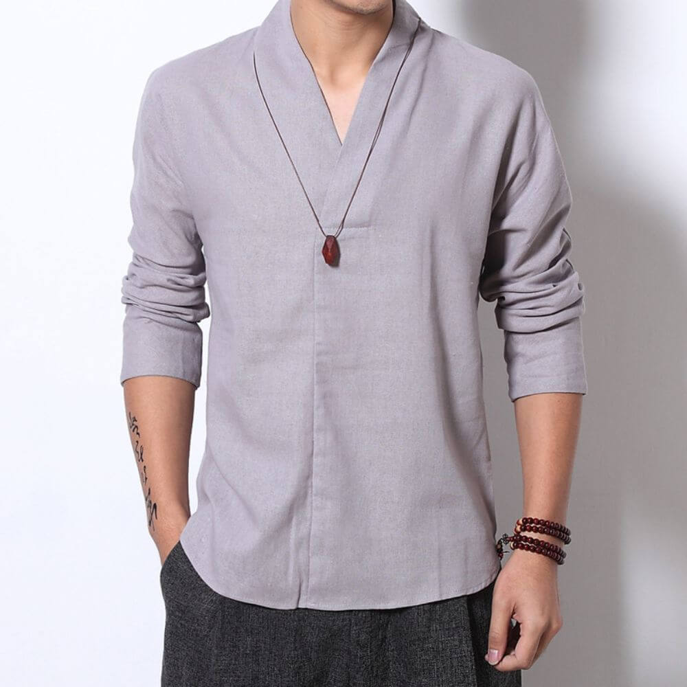 Jun - Long-Sleeved Linen Shirt