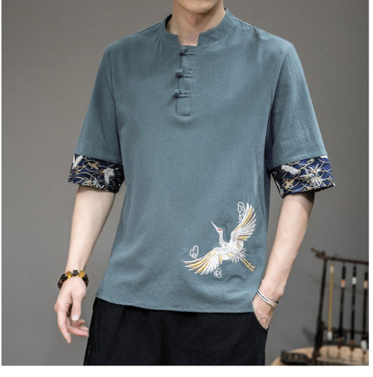 Umi - Embroidered Japanese Shirt