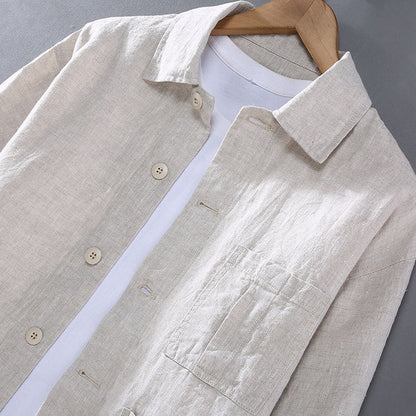 Yoru - Organic Linen Mid-Season Jacket