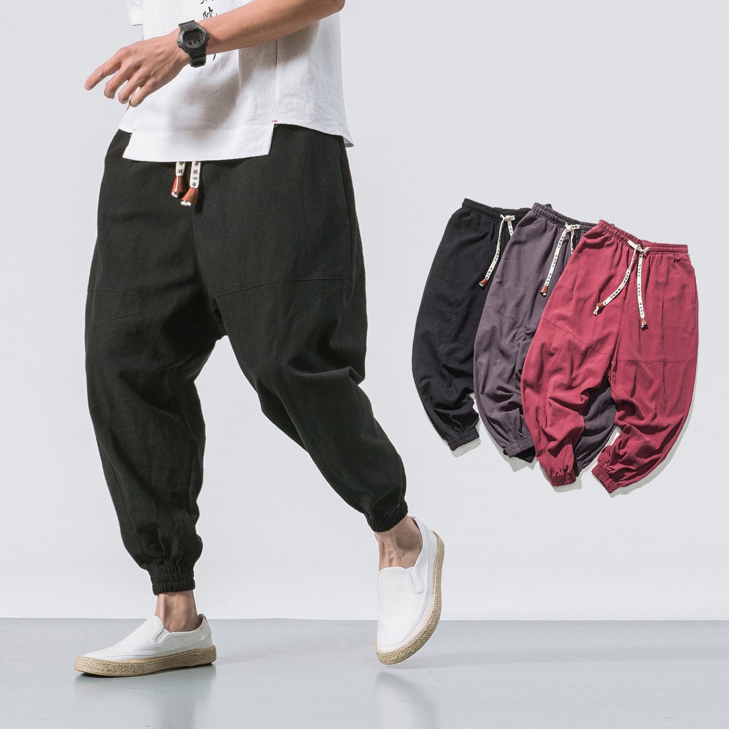 Shao - Comfortable Cotton Harem Pants