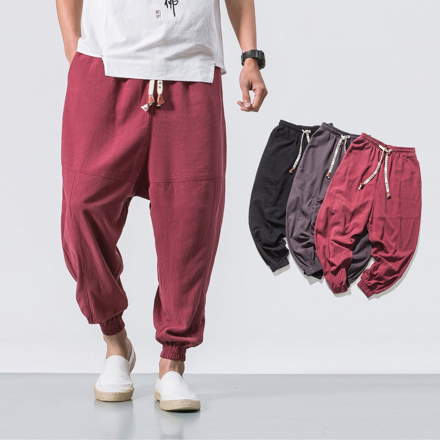 Shao - Comfortable Cotton Harem Pants