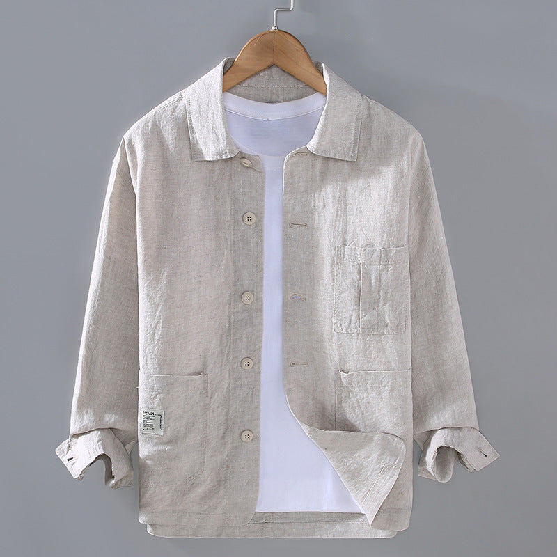 Yoru - Organic Linen Mid-Season Jacket