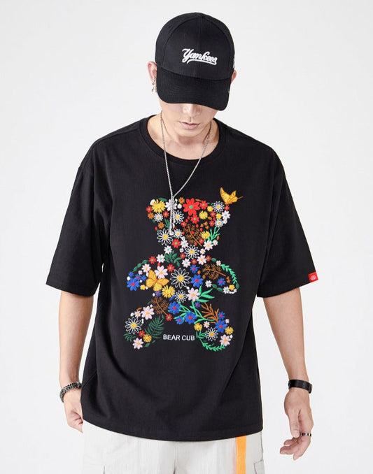 Kuma - Oversized Embroidered T-Shirt