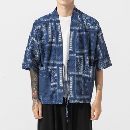 Ryun - Cotton & Linen Kimono Shirt