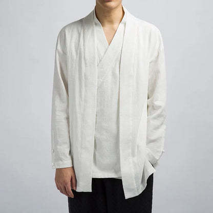 Haruka - Organic Linen Kimono Shirt