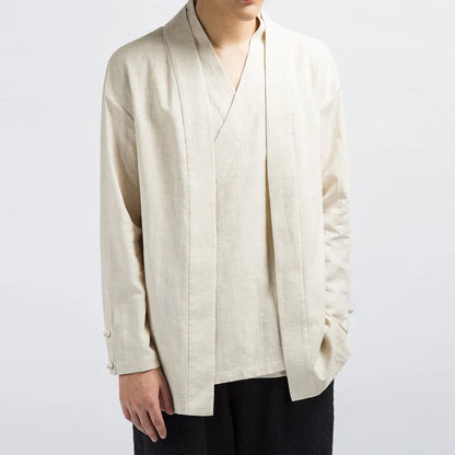 Haruka - Organic Linen Kimono Shirt